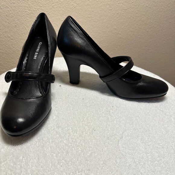 Gianni Bini black leather heels Size 10 NWOT - Picture 2 of 8